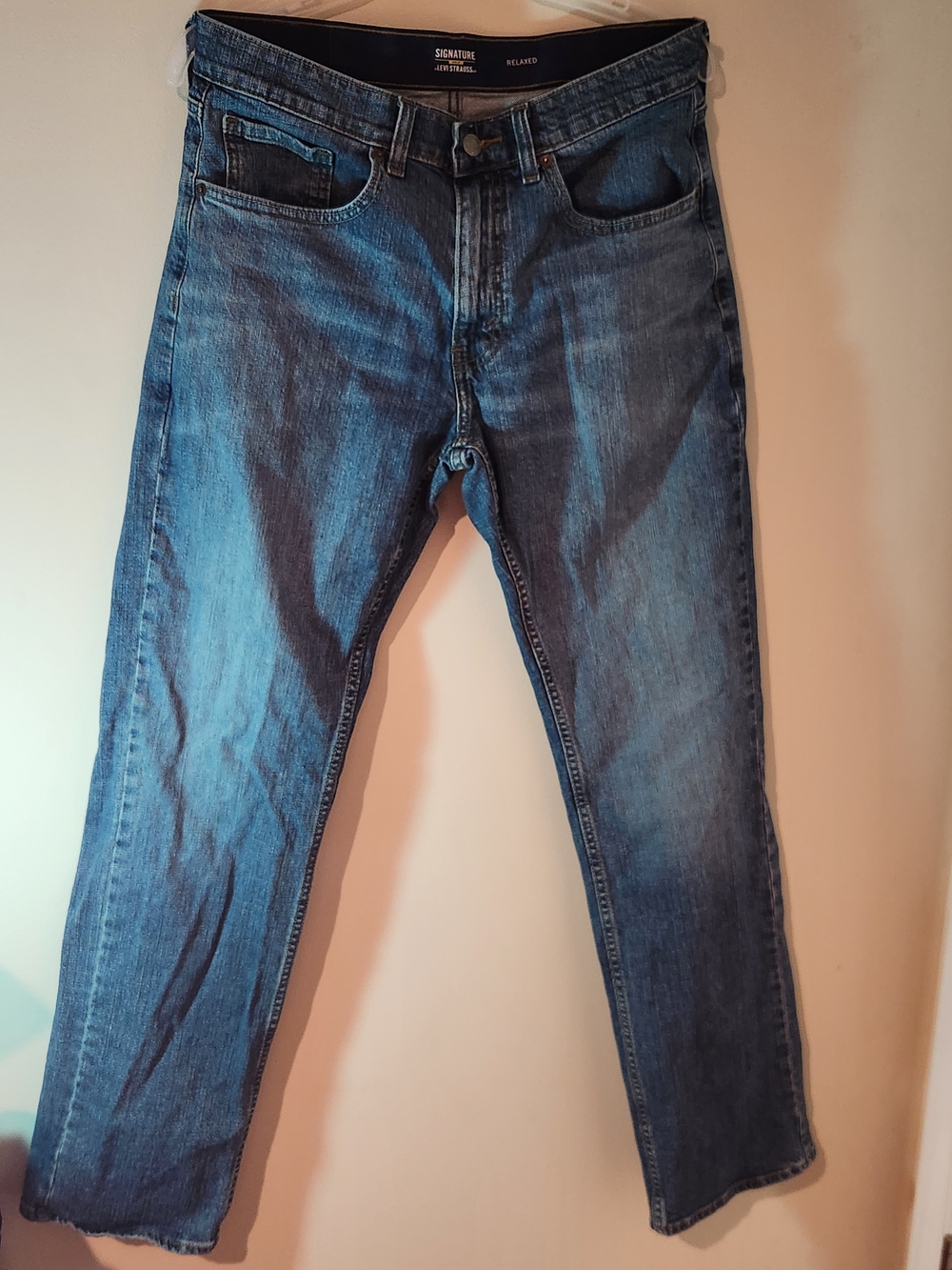 Signature Levis Strauss Relaxed Fit Jeans Mens Size 32x34